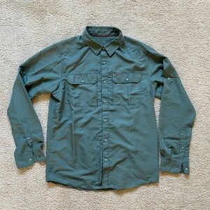 Mountain Hardware Canyon Long Sleeve Shirt, men’s medium, color green